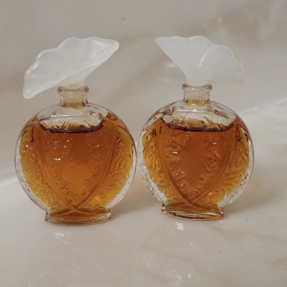 Vintage Aubusson Histoire D'Amour Set Of 2 Parfum .14oz/4ml Splash Mini Perfume